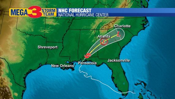 Official National Hurricane Center Forecast for Sally